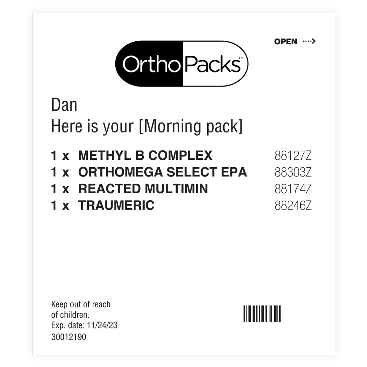 OrthoPacks Pack photo image