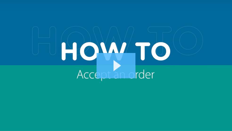 How to accept an order video placeholder image